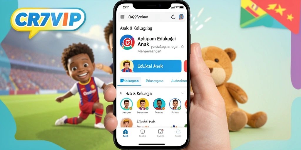 Antarmuka CR7VIP yang menarik dan edukatif untuk anak-anak.
