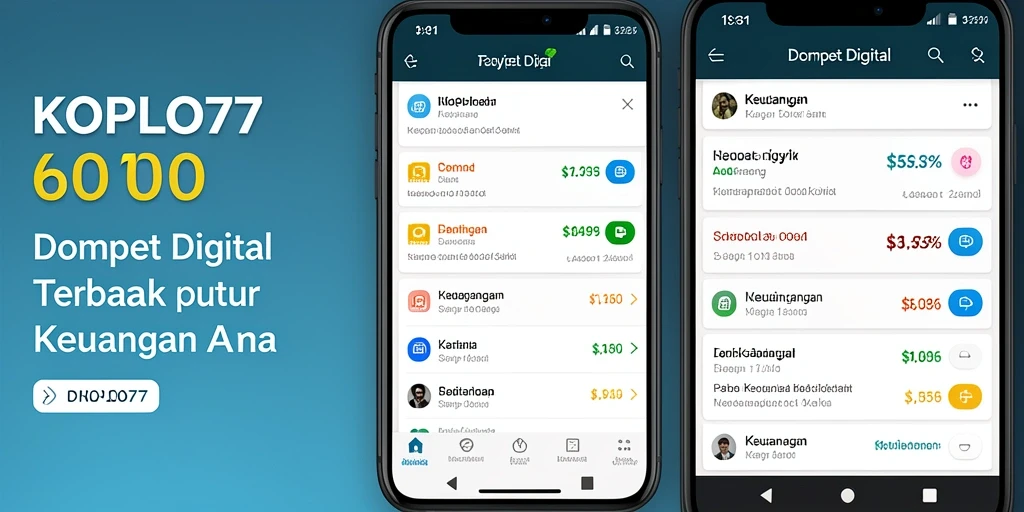 Screenshot antarmuka KOPLO77 menampilkan fitur Dompet Digital yang intuitif.