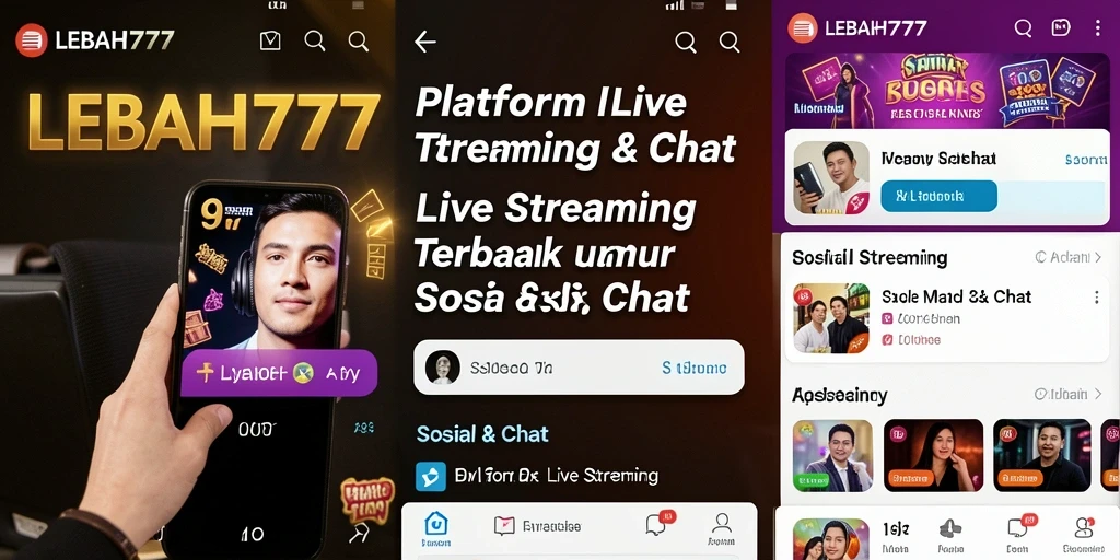 Antarmuka pengguna LEBAH777 saat melakukan live streaming.