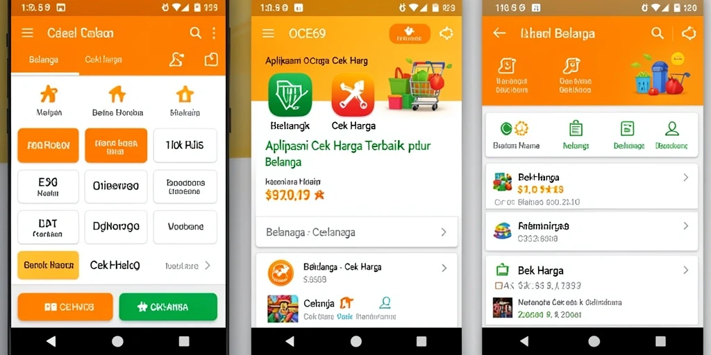 Antarmuka OCE69 yang ramah pengguna dengan fitur Cek Harga.