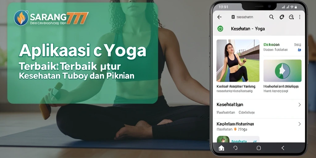 Antarmuka utama aplikasi SARANG777 yang menampilkan berbagai sesi yoga.